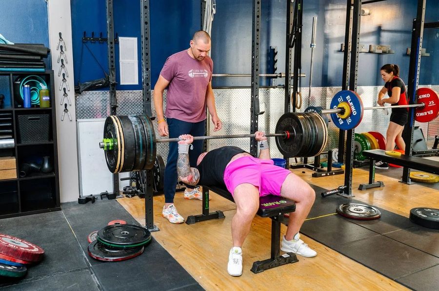 One-on-one coached lift at The Gym